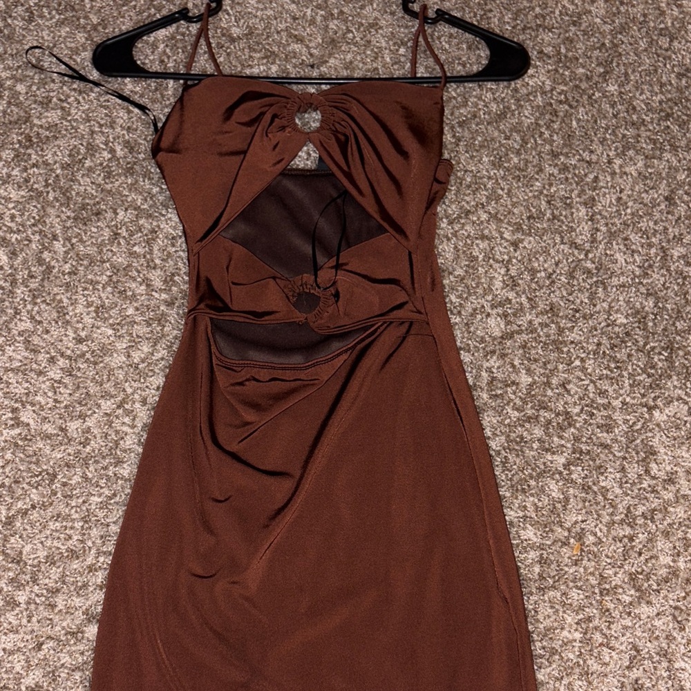 Windsor Chocolate Brown Mini Dress